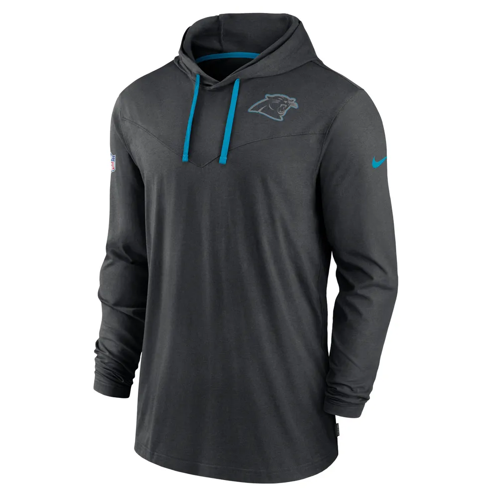 Nike Black Carolina Panthers Sideline Pop Performance pour homme - Chandail à capuchon