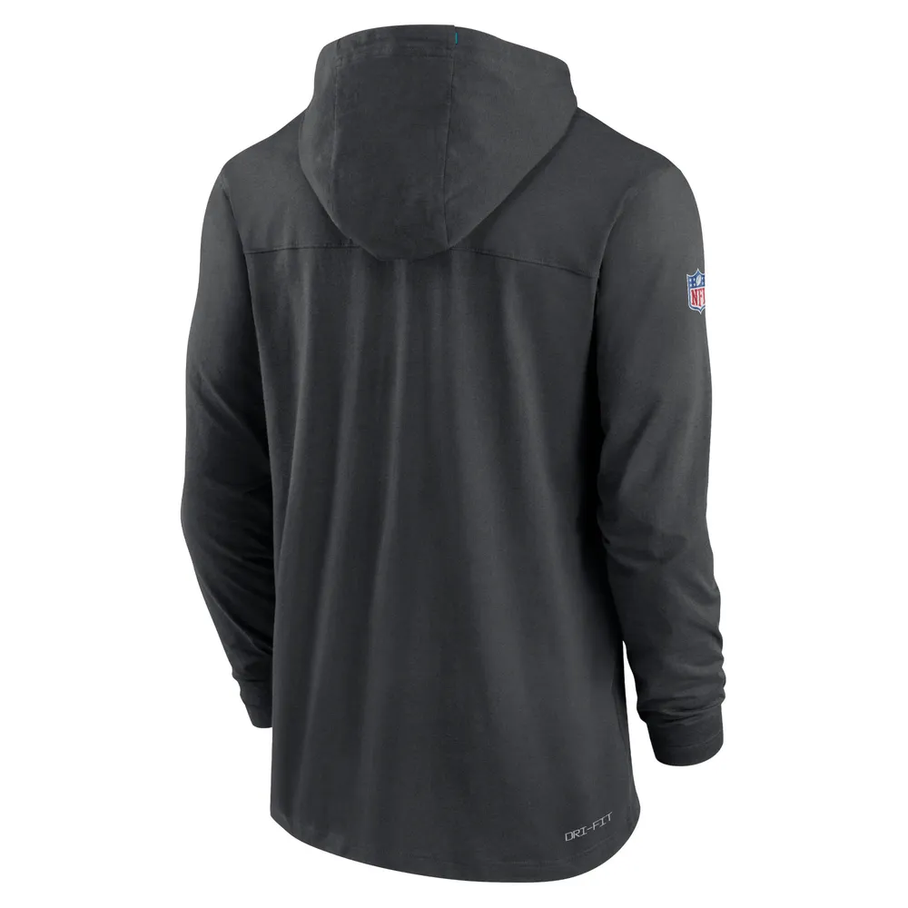 Nike Black Carolina Panthers Sideline Pop Performance pour homme - Chandail à capuchon