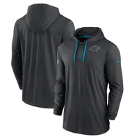 Nike Black Carolina Panthers Sideline Pop Performance pour homme - Chandail à capuchon