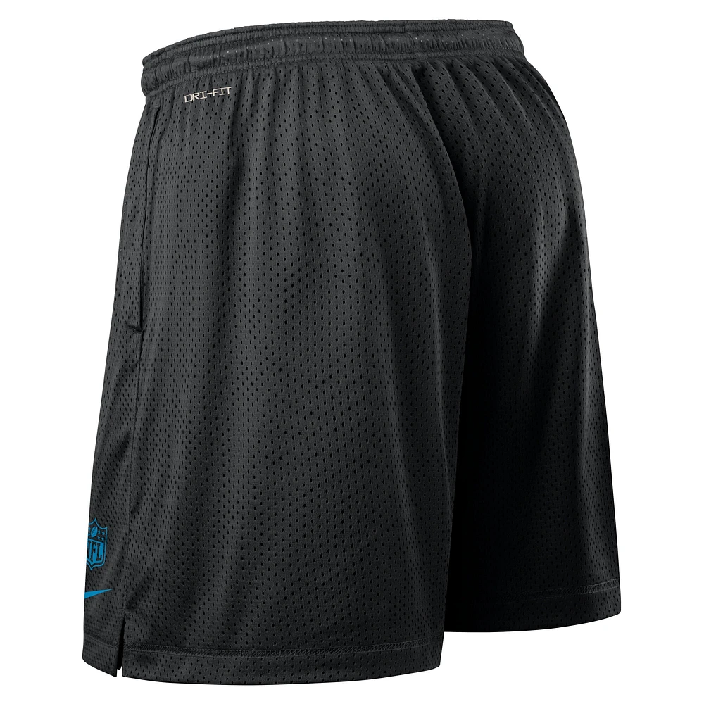 Men's Nike Black Carolina Panthers Sideline Reversible Performance Shorts
