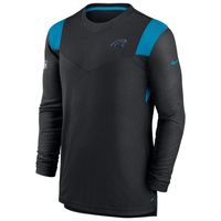 Men's Nike Black Carolina Panthers Sideline Tonal Logo Performance Player Long Sleeve T-Shirt