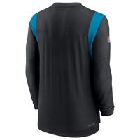 Men's Nike Black Carolina Panthers Sideline Tonal Logo Performance Player Long Sleeve T-Shirt