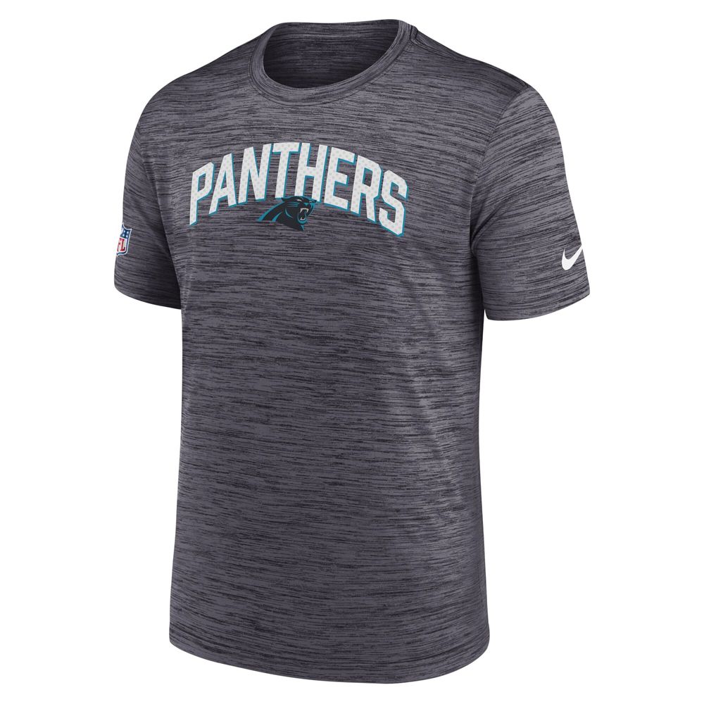 Men's Nike Black Carolina Panthers Sideline Velocity Athletic Stack Performance T-Shirt