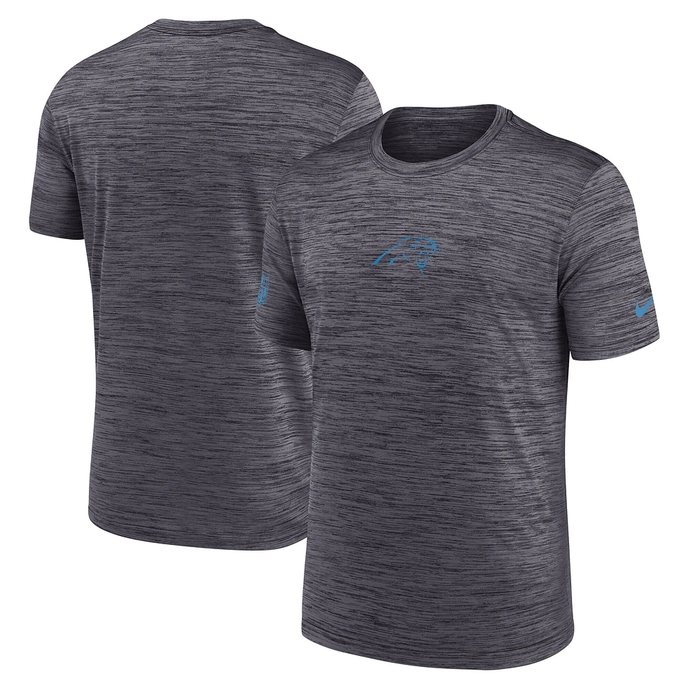 T-shirt Nike Performance Sideline Velocity pour homme, noir, Carolina Panthers