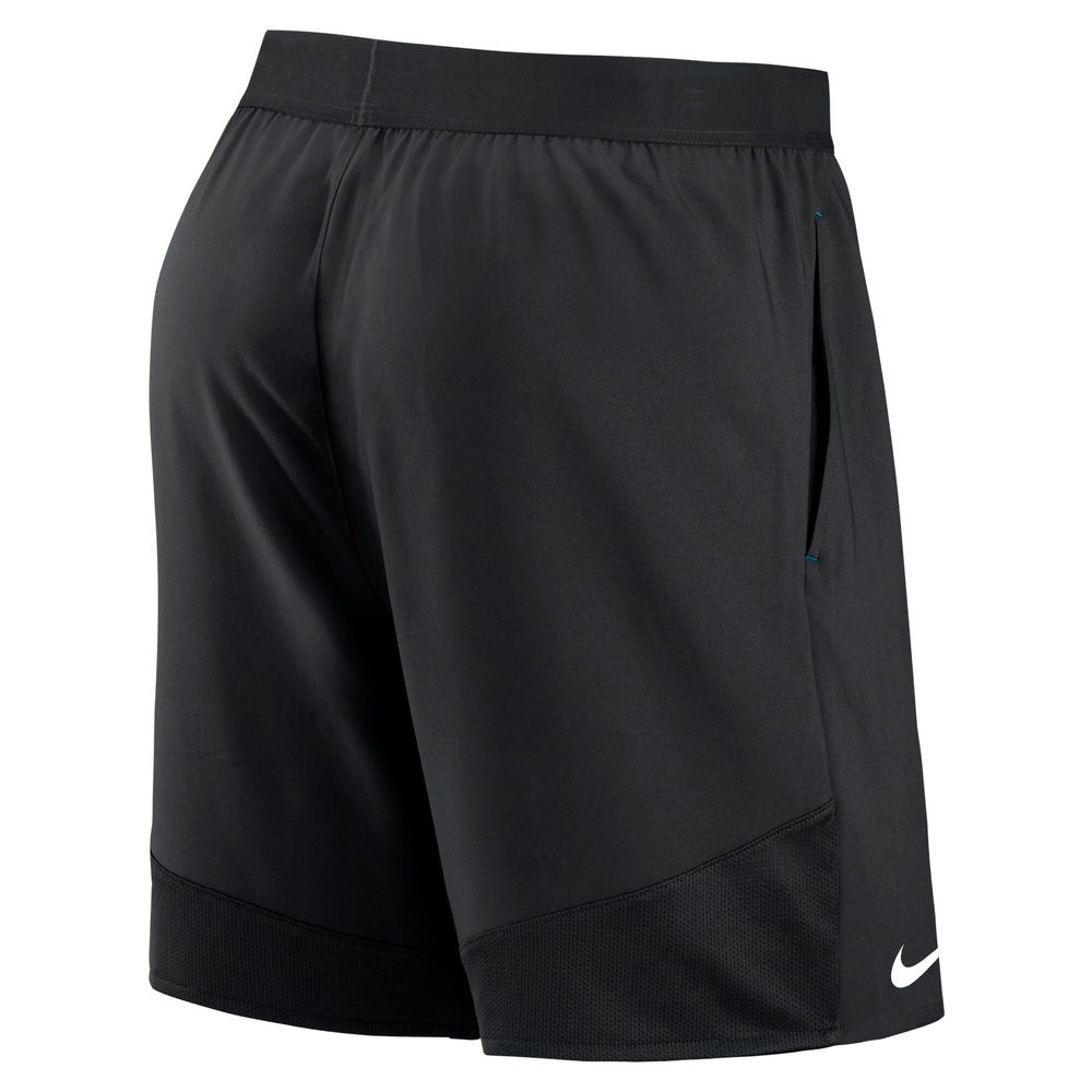 Men's Nike Black Carolina Panthers Stretch Woven Shorts