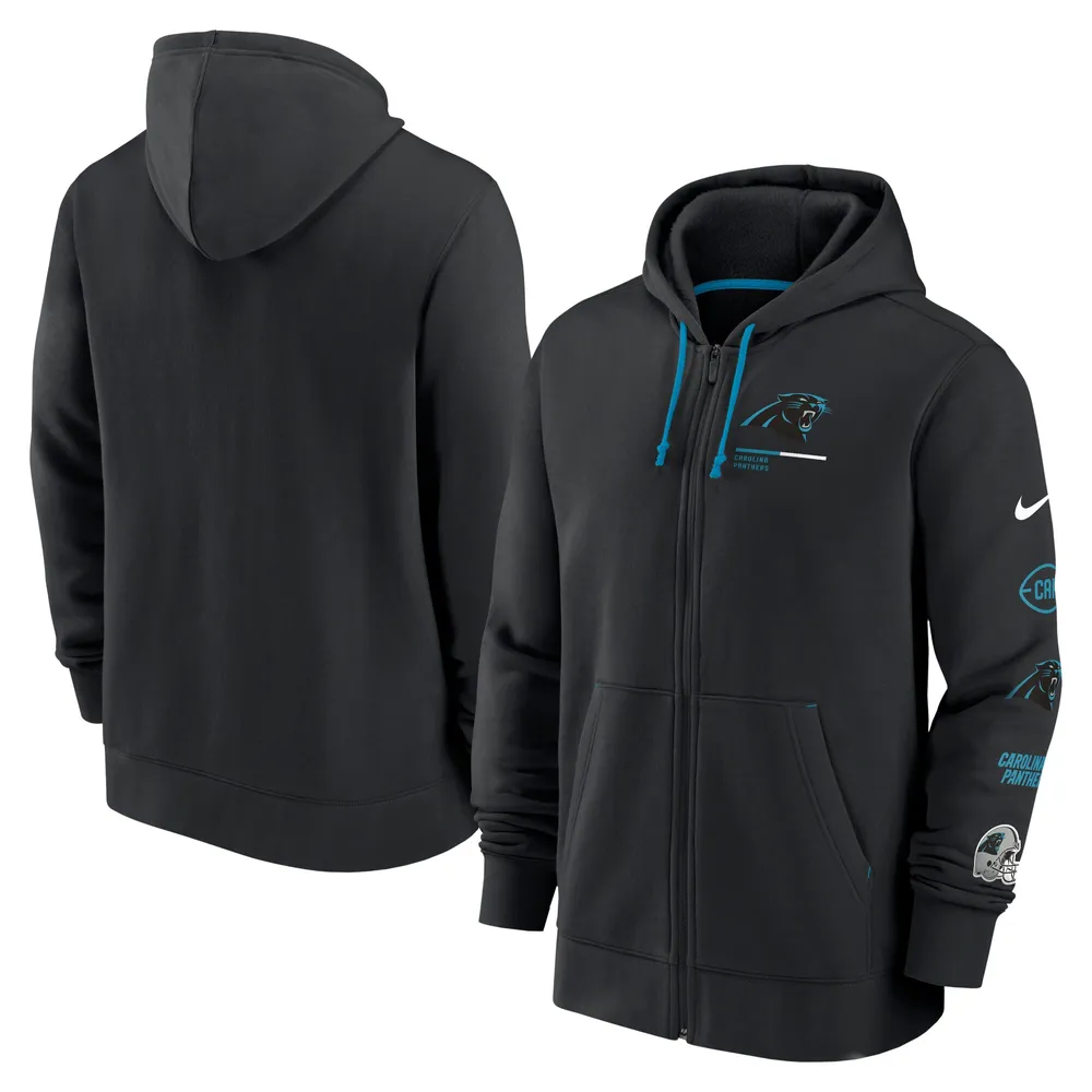 Youth Nike Black Carolina Panthers Logo Performance Pullover Hoodie