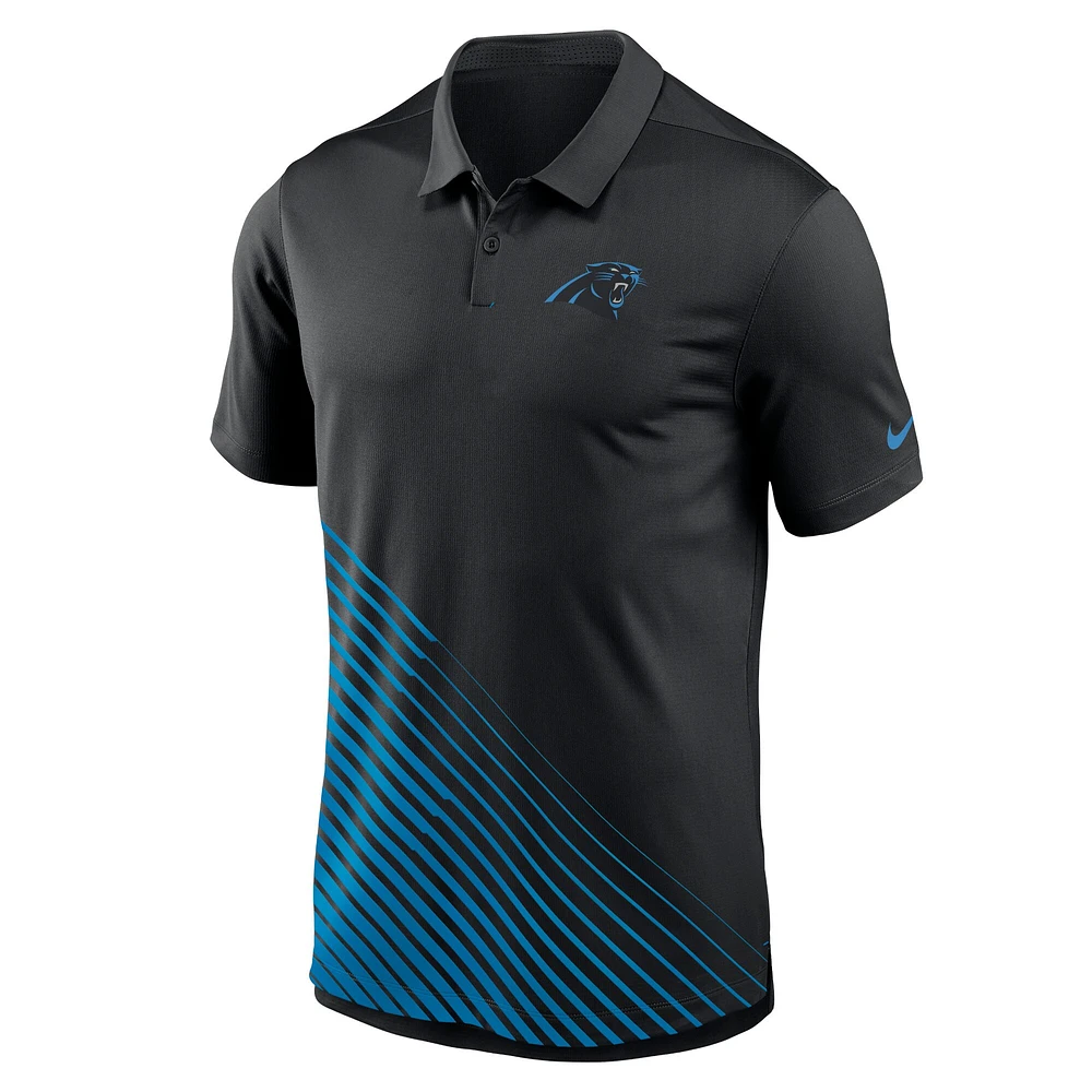 Polo Nike noir Carolina Panthers Vapor Performance pour homme