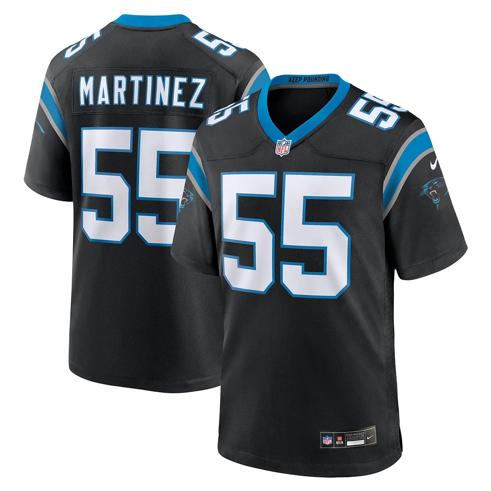 Maillot de match Nike Blake Martinez pour hommes, noir, Carolina Panthers