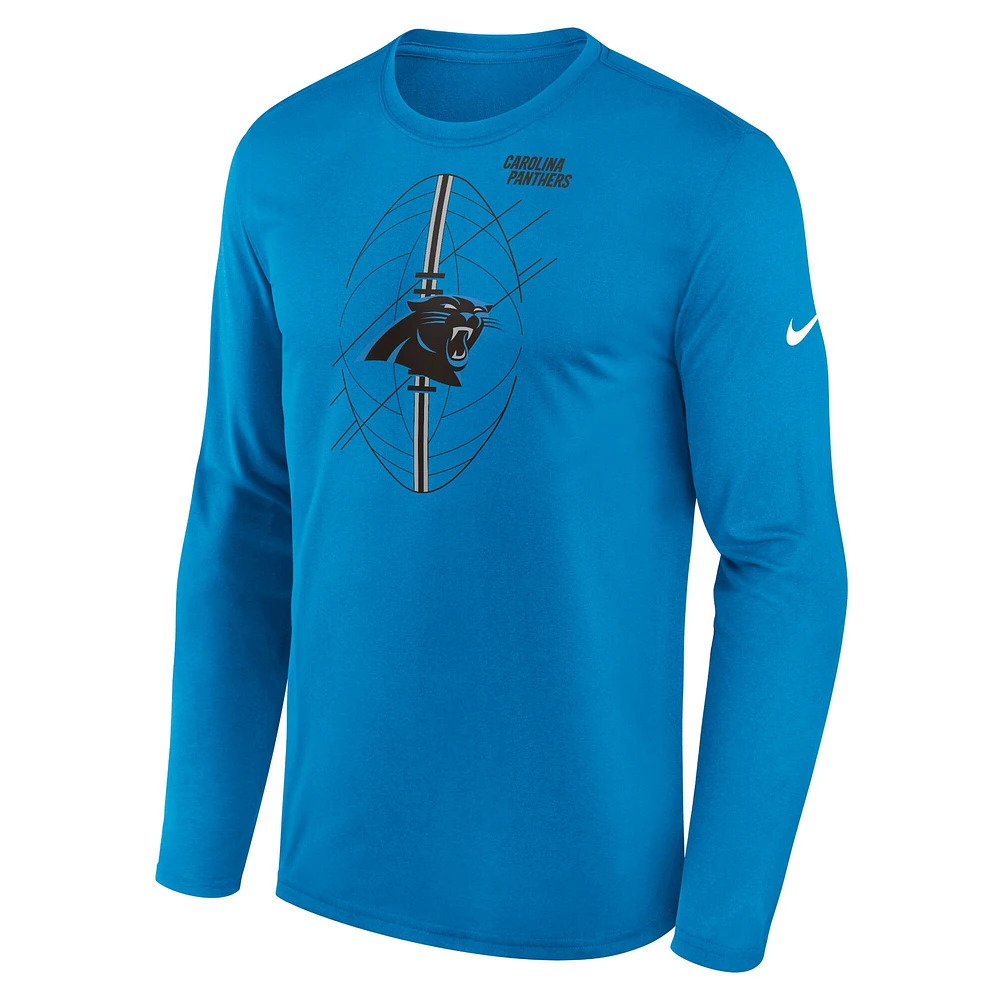 Men's Nike Blue Carolina Panthers Legend Icon Long Sleeve T-Shirt