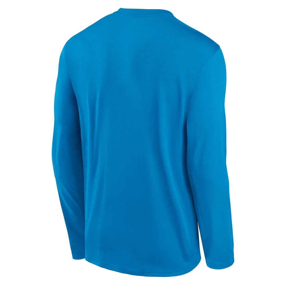 Men's Nike Blue Carolina Panthers Legend Icon Long Sleeve T-Shirt