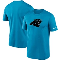 T-shirt Nike Essential Legend Performance pour homme avec logo des Panthers de la Caroline, bleu, bleu