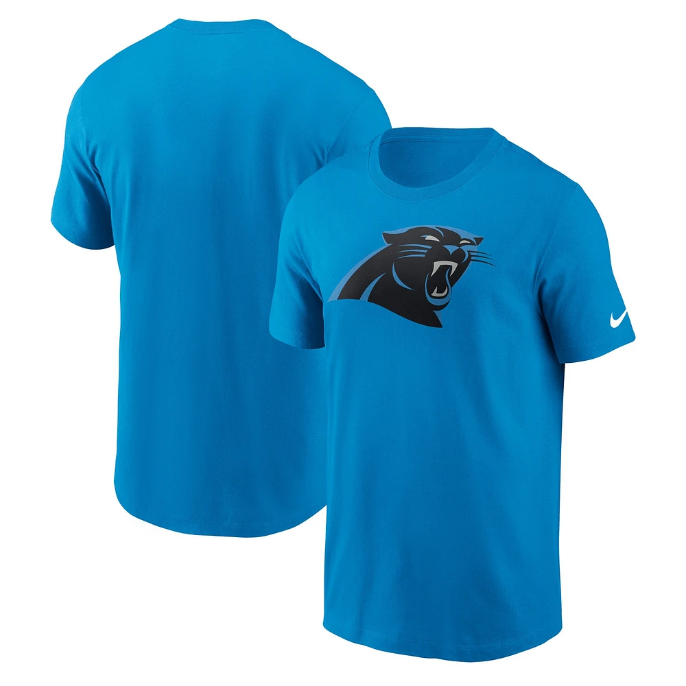 T-shirt Nike bleu avec logo principal des Panthers de la Caroline pour homme