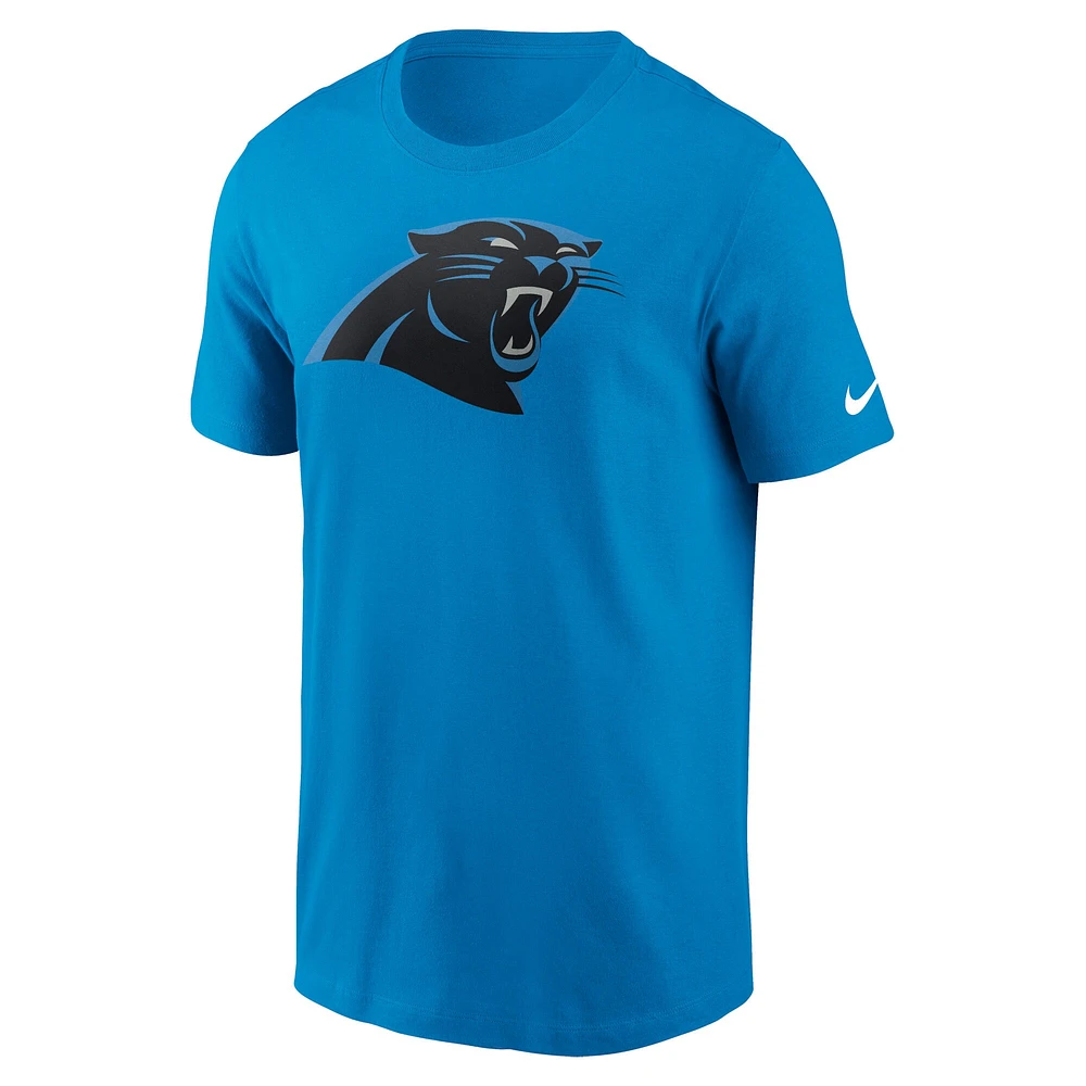 T-shirt Nike bleu avec logo principal des Panthers de la Caroline pour homme