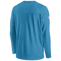 Men's Nike Blue Carolina Panthers Sideline Lockup Performance Pullover Sweatshirt