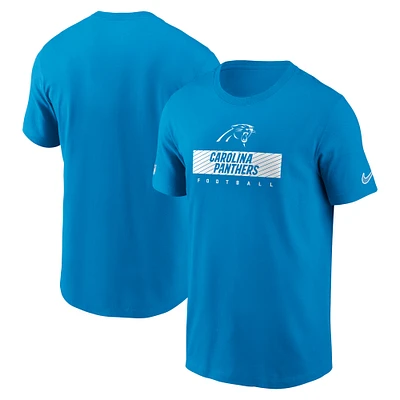 T-shirt Nike bleu Carolina Panthers Sideline Performance pour homme