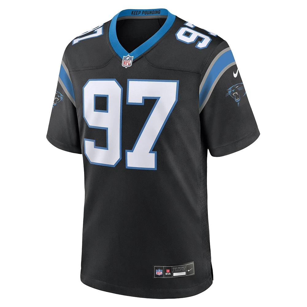 Maillot Nike Bobby Brown noir pour homme, équipe des Carolina Panthers