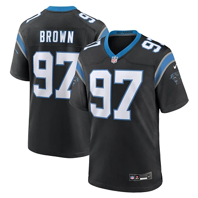 Maillot Nike Bobby Brown noir pour homme, équipe des Carolina Panthers