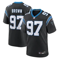 Maillot Nike Bobby Brown noir pour homme, équipe des Carolina Panthers