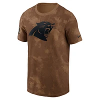 T-shirt Nike marron Carolina Panthers Salute To Service Sideline pour homme