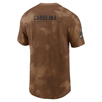 Men's Nike  Brown Carolina Panthers Salute To Service Sideline T-Shirt