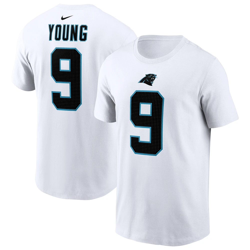 T-shirt Nike Bryce Young pour homme avec nom et numéro de joueur des Carolina Panthers blanc