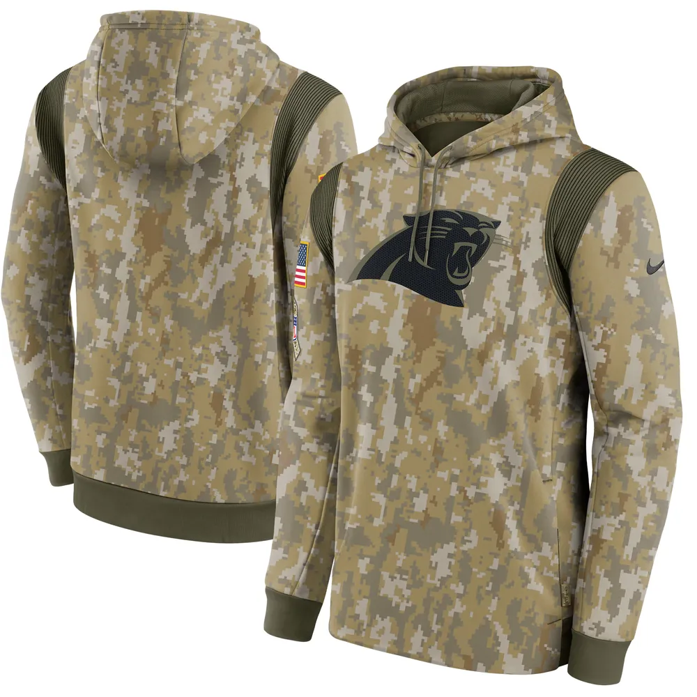 Youth Nike Green Carolina Panthers Salute to Service Pullover