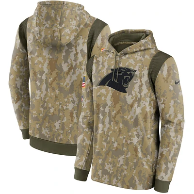 Homme Nike Camo Carolina Panthers 2021 Salute To Service - Therma Performance Pullover Hoodie