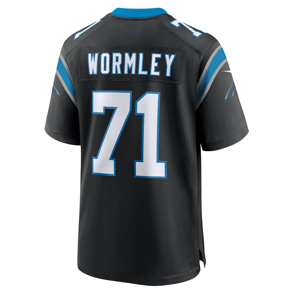 Maillot de match Nike Chris Wormley des Panthers la Caroline noir pour homme