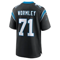 Maillot de match Nike Chris Wormley des Panthers la Caroline noir pour homme