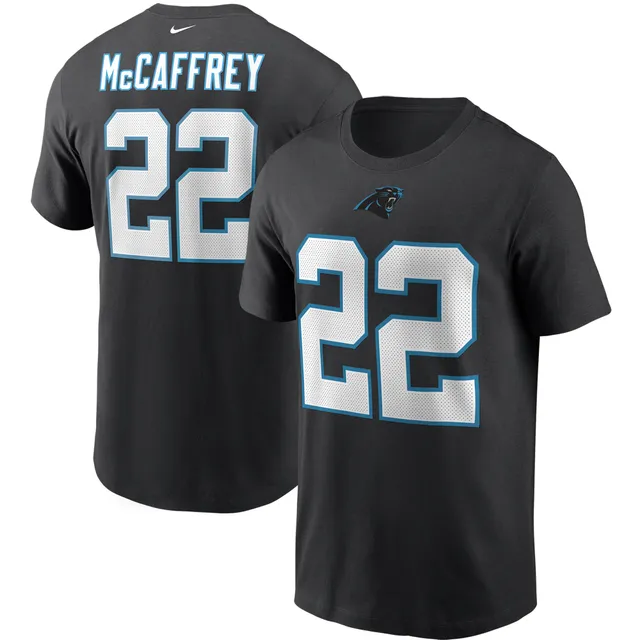 Men's Nike Christian McCaffrey Black Carolina Panthers Player Name & Number  Long Sleeve T-Shirt