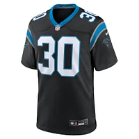 Maillot de match d'équipe Nike Chuba Hubbard Black Carolina Panthers pour homme