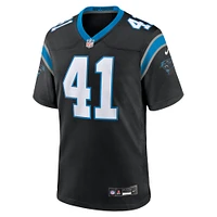 Men's Nike Claudin Cherelus Black Carolina Panthers Team Game Jersey