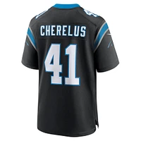 Men's Nike Claudin Cherelus Black Carolina Panthers Team Game Jersey