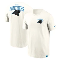 Men's Nike Cream Carolina Panthers Blitz Essential T-Shirt