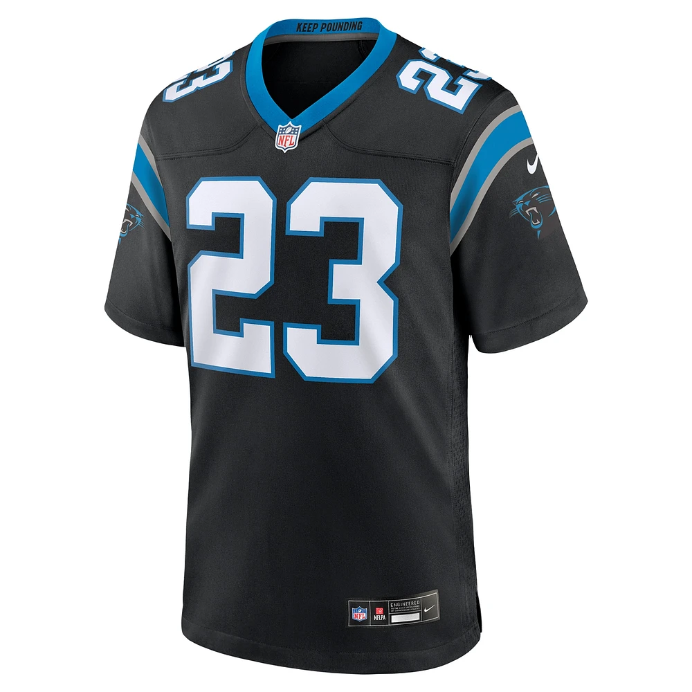 Maillot de match Nike Dane Jackson pour homme, noir, Carolina Panthers