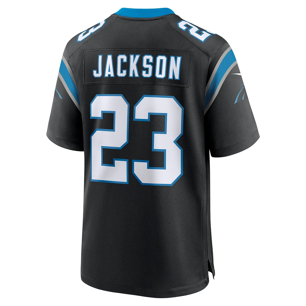 Maillot de match Nike Dane Jackson pour homme, noir, Carolina Panthers