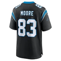 Maillot de match Nike David Moore noir Carolina Panthers pour homme