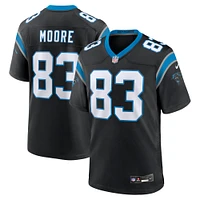 Maillot de match Nike David Moore noir Carolina Panthers pour homme