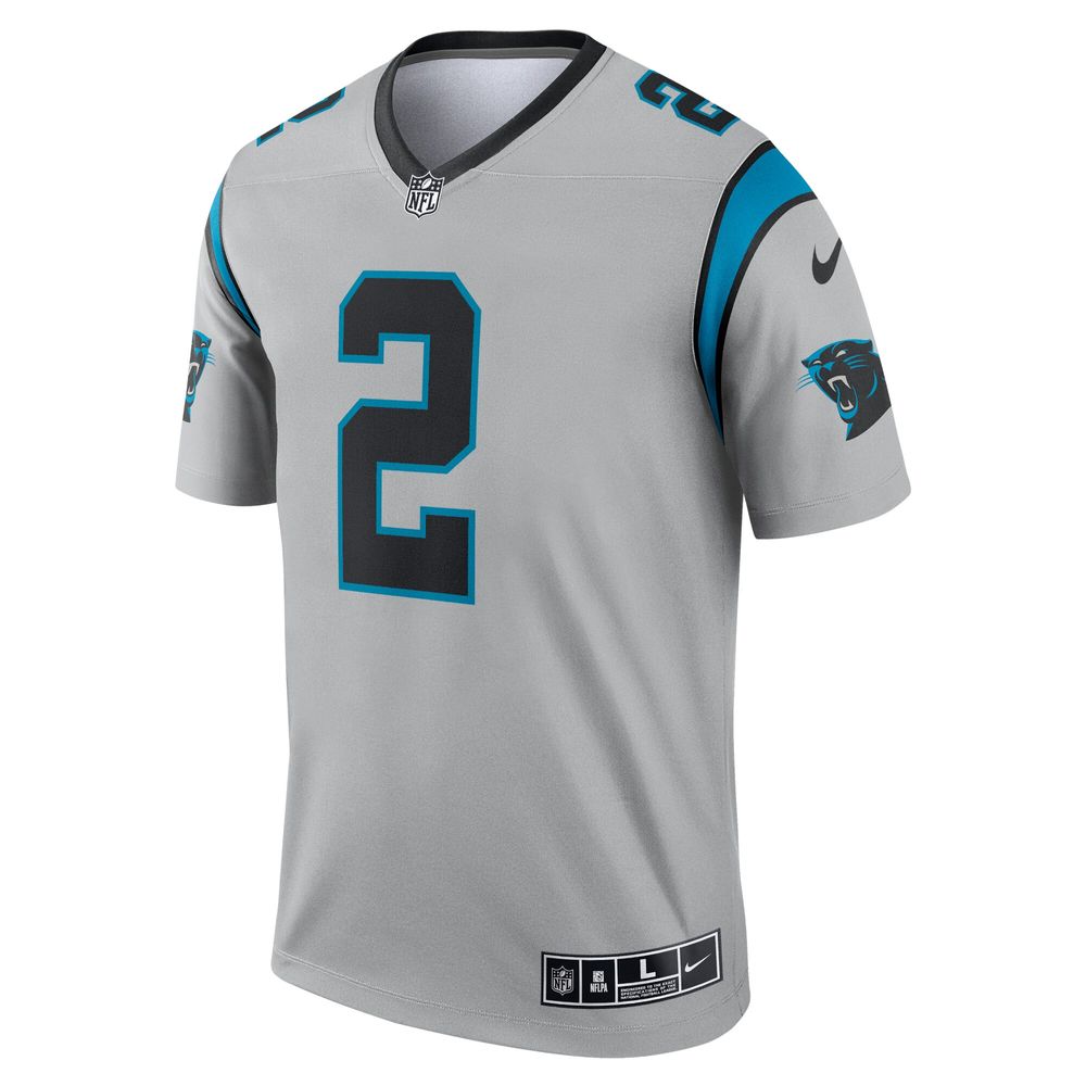 Nike Men's Nike D.J. Moore Silver Carolina Panthers Inverted