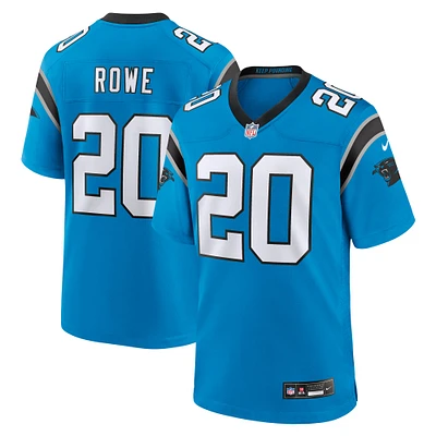 Maillot de match alternatif des Panthers la Caroline Nike Eric Rowe pour homme, bleu