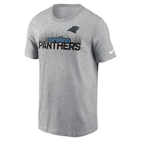 Men's Nike  Heather Gray Carolina Panthers Local Essential T-Shirt