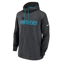 Men's Nike Heathered Charcoal/Black Carolina Panthers Surrey Legacy Pullover Hoodie