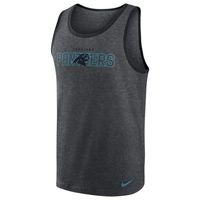 Men's Nike Heathered Charcoal Carolina Panthers Tri-Blend Tank Top