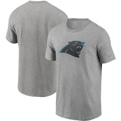 T-shirt à logo principal des Carolina Panthers Nike pour homme, gris chiné