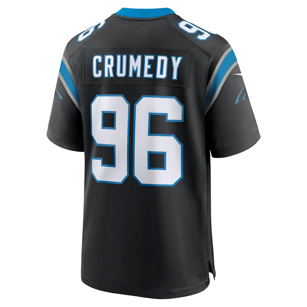 Maillot de match Nike Jaden Crumedy pour homme, noir, Carolina Panthers