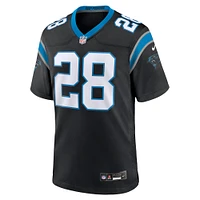 Maillot de match l'équipe Nike des Panthers la Caroline pour hommes, noir