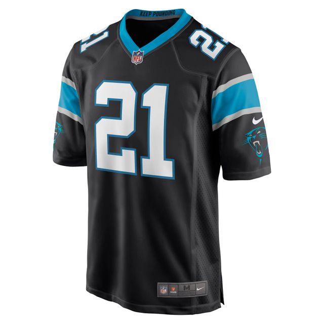 Maillot de match Nike Jeremy Chinn pour hommes, noir, Carolina Panthers