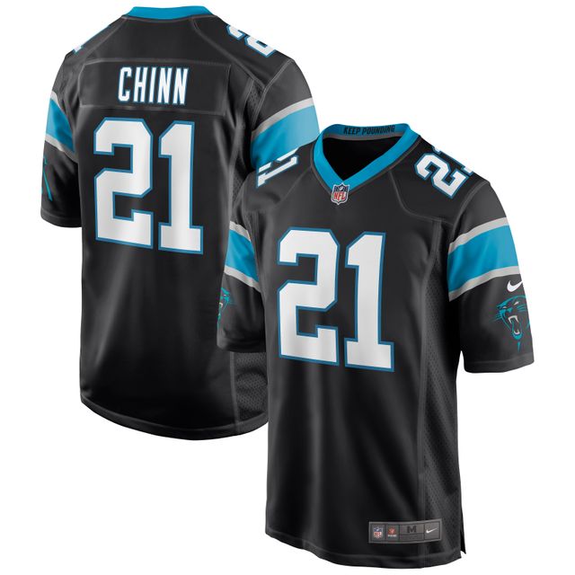 Maillot de match Nike Jeremy Chinn pour hommes, noir, Carolina Panthers