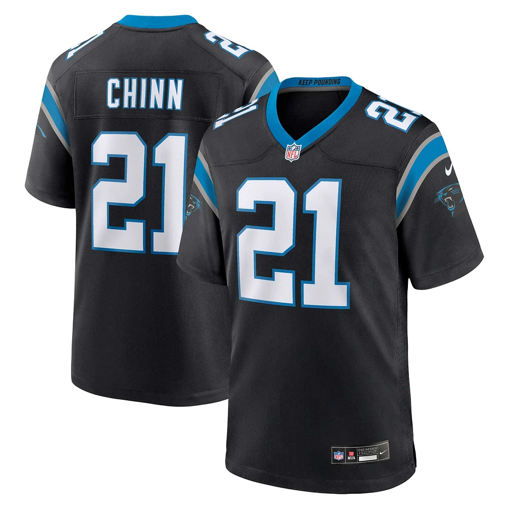 Maillot de match Nike Jeremy Chinn pour hommes, noir, Carolina Panthers