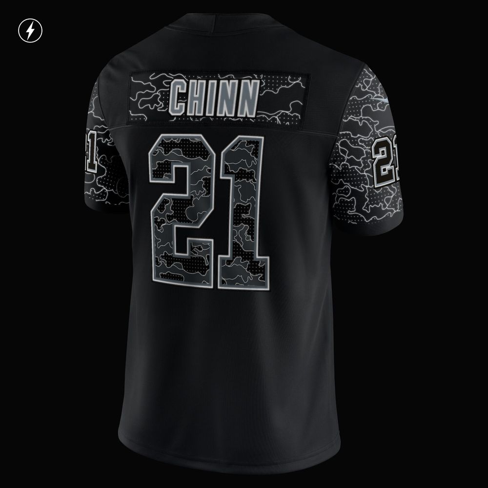 Men's Nike Jeremy Chinn Black Carolina Panthers RFLCTV Limited Jersey